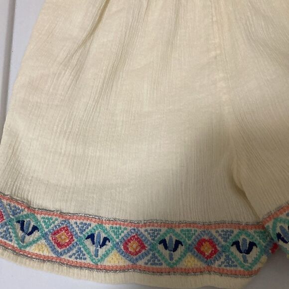 Peek NWT Girls Aren’t You Curious Embroidered Romper in Off White. Size (10). - Picture 5 of 9